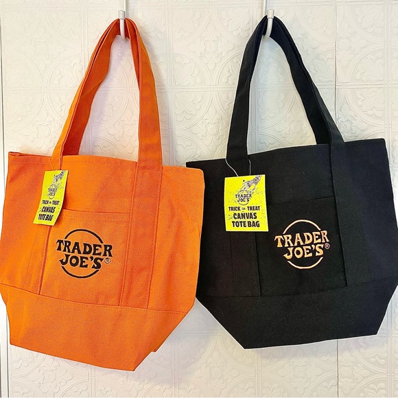 Trader Joe's Halloween Mini Totes Set of 4 - Black, Purple,Orange,Multicolor - Picture 7 of 7